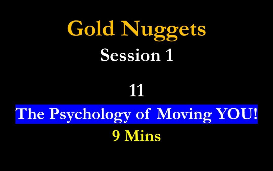 Gold Nuggets 1-11 – Psychology of Moving YOU!